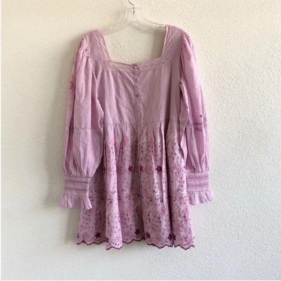 LoveShackFancy Freja Mini Dress Lavender Fields - Picture 4 of 12